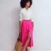 Emma Linen Maxi Skirt Pink Peony Emma Linen Maxi Skirt Pink Peony
