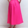 Emma Linen Maxi Skirt Pink Peony Emma Linen Maxi Skirt Pink Peony