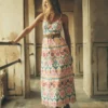 Empire Linen Broderie Dress Multi Broderie Empire Linen Broderie Dress Multi Broderie