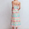 Empire Linen Broderie Dress Multi Broderie Empire Linen Broderie Dress Multi Broderie