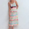 Empire Linen Broderie Dress Multi Broderie Empire Linen Broderie Dress Multi Broderie