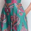 Empire Poplin Occasion Dress Aurora Blue, Ornamental Charm Empire Poplin Occasion Dress Aurora Blue, Ornamental Charm