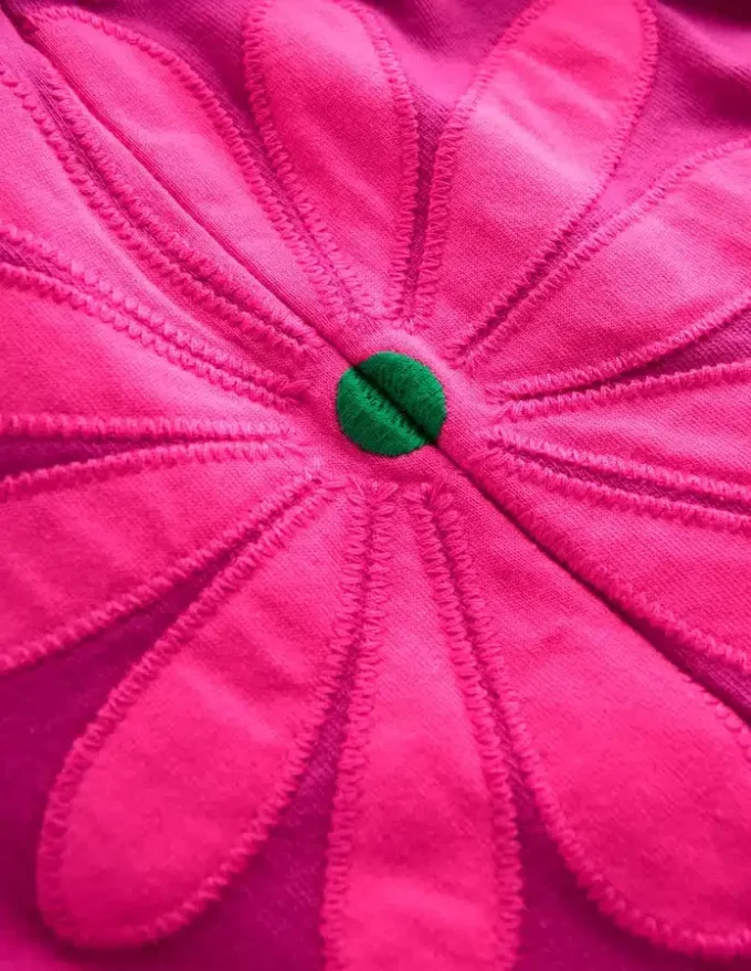 Enola Appliqué Jersey Dress Raspberry Pink Giant Daisy Enola Appliqué Jersey Dress Raspberry Pink Giant Daisy