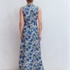 Erma Drop Waist Linen Dress Blue Shadow Blossom Erma Drop Waist Linen Dress Blue Shadow Blossom
