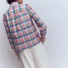 Esme Smocked Detail Frill Top Multi Check Esme Smocked Detail Frill Top Multi Check