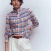 Esme Smocked Detail Frill Top Multi Check Esme Smocked Detail Frill Top Multi Check
