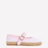 Espadrille Mary Janes Sea Pink Ticking stripe