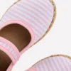 Espadrille Mary Janes Sea Pink Ticking stripe