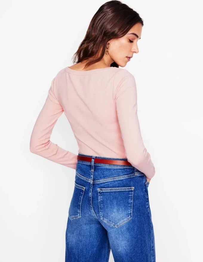 Essential Boat-Neck Jersey Top Milkshake Essential Boat-Neck Jersey Top Milkshake
