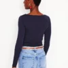 Essential Boat-Neck Jersey Top Navy Essential Boat-Neck Jersey Top Navy