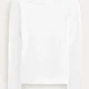 Essential Boat-Neck Jersey Top White Essential Boat-Neck Jersey Top White
