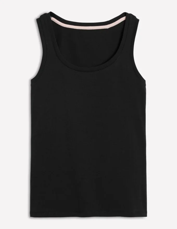 Essential Scoop-Neck Tank Black Essential Scoop-Neck Tank Black