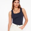 Essential Scoop-Neck Tank Navy Essential Scoop-Neck Tank Navy