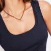 Essential Scoop-Neck Tank Navy Essential Scoop-Neck Tank Navy