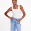 Essential Scoop-Neck Tank White Essential Scoop-Neck Tank White