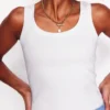 Essential Scoop-Neck Tank White Essential Scoop-Neck Tank White