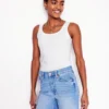 Essential Scoop-Neck Tank White Essential Scoop-Neck Tank White