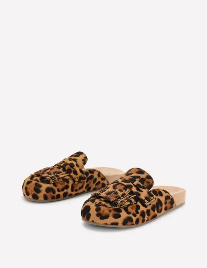 Etta Ghillie Mule Clogs Classic Leopard Etta Ghillie Mule Clogs Classic Leopard