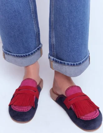 Etta Ghillie Mule Clogs Colourblock