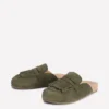 Etta Ghillie Mule Clogs Deep Olive