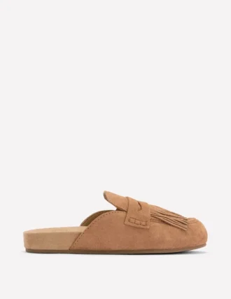 Etta Ghillie Mule Clogs Tan