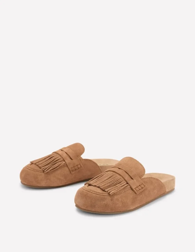 Etta Ghillie Mule Clogs Tan Etta Ghillie Mule Clogs Tan