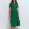 Etta Piping Trim Ponte Dress Fresh Green Etta Piping Trim Ponte Dress Fresh Green