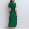 Etta Piping Trim Ponte Dress Fresh Green Etta Piping Trim Ponte Dress Fresh Green