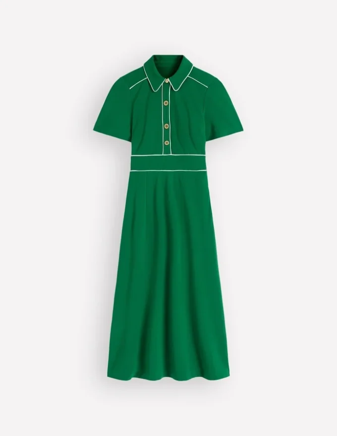 Etta Piping Trim Ponte Dress Fresh Green Etta Piping Trim Ponte Dress Fresh Green