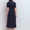 Etta Piping Trim Ponte Dress Navy Etta Piping Trim Ponte Dress Navy