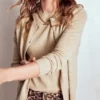 Eva Cashmere Crew Cardigan Chinchilla Melange Eva Cashmere Crew Cardigan Chinchilla Melange