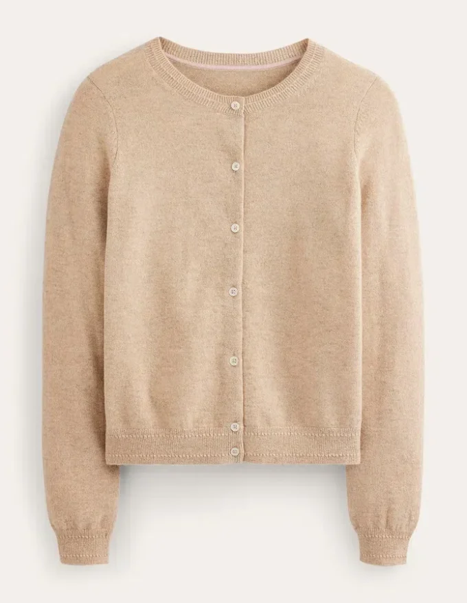 Eva Cashmere Crew Cardigan Chinchilla Melange Eva Cashmere Crew Cardigan Chinchilla Melange
