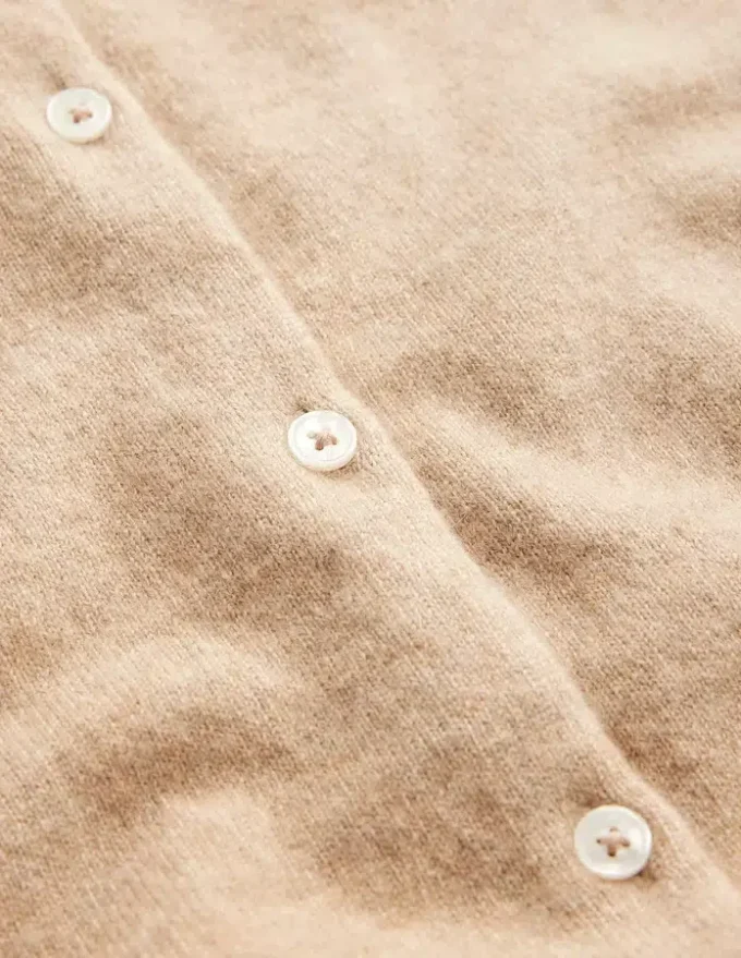 Eva Cashmere Crew Cardigan Chinchilla Melange Eva Cashmere Crew Cardigan Chinchilla Melange