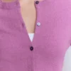 Eva Cashmere Crew Cardigan Clover Purple Eva Cashmere Crew Cardigan Clover Purple