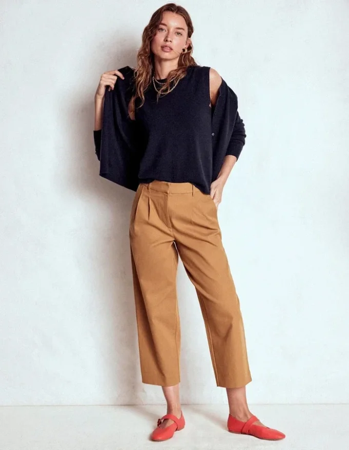 Eva Cashmere Crew Cardigan Navy Eva Cashmere Crew Cardigan Navy