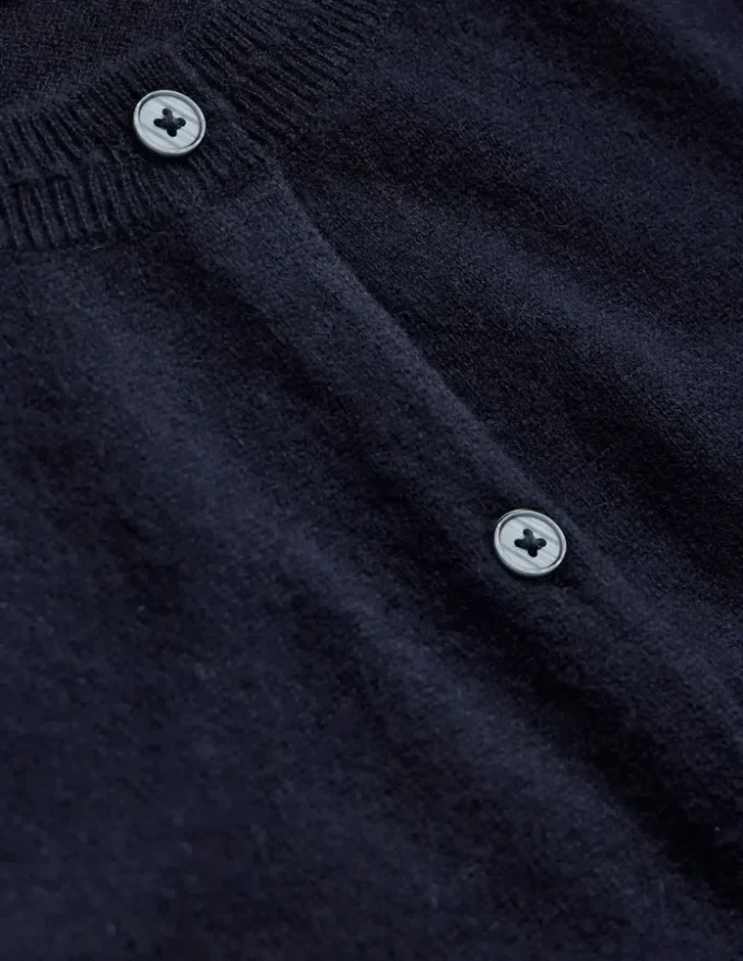 Eva Cashmere Crew Cardigan Navy Eva Cashmere Crew Cardigan Navy