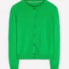 Eva Cashmere Crew Cardigan Sapling Green Eva Cashmere Crew Cardigan Sapling Green