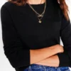 Eva Cashmere Crew Neck Sweater Black Eva Cashmere Crew Neck Sweater Black