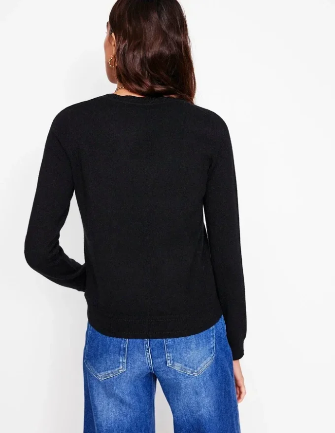 Eva Cashmere Crew Neck Sweater Black Eva Cashmere Crew Neck Sweater Black