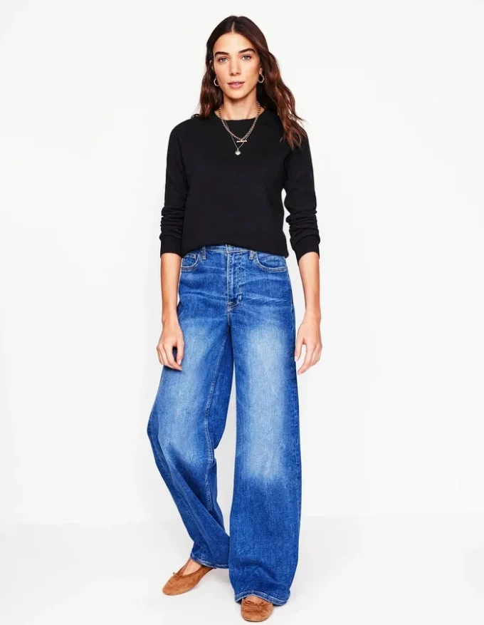Eva Cashmere Crew Neck Sweater Black Eva Cashmere Crew Neck Sweater Black