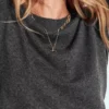 Eva Cashmere Crew Neck Sweater Charcoal Melange Eva Cashmere Crew Neck Sweater Charcoal Melange