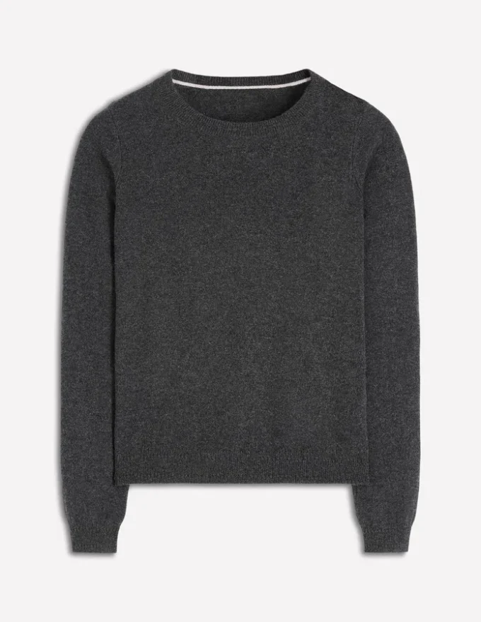 Eva Cashmere Crew Neck Sweater Charcoal Melange Eva Cashmere Crew Neck Sweater Charcoal Melange