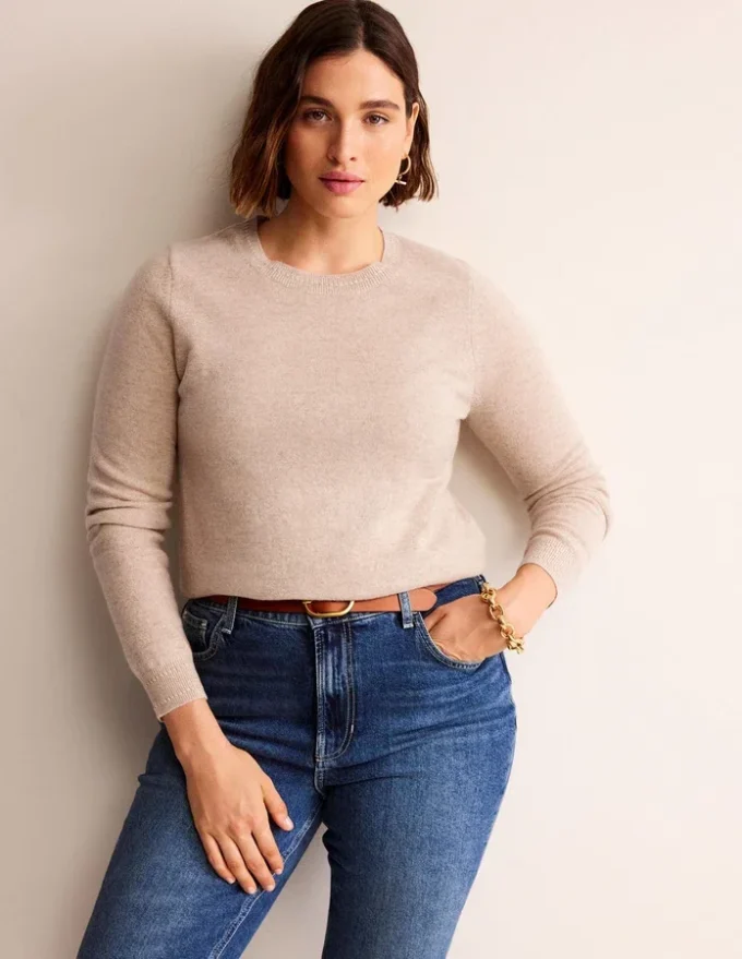 Eva Cashmere Crew Neck Sweater Chinchilla Melange Eva Cashmere Crew Neck Sweater Chinchilla Melange