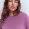 Eva Cashmere Crew Neck Sweater Clover Purple Eva Cashmere Crew Neck Sweater Clover Purple
