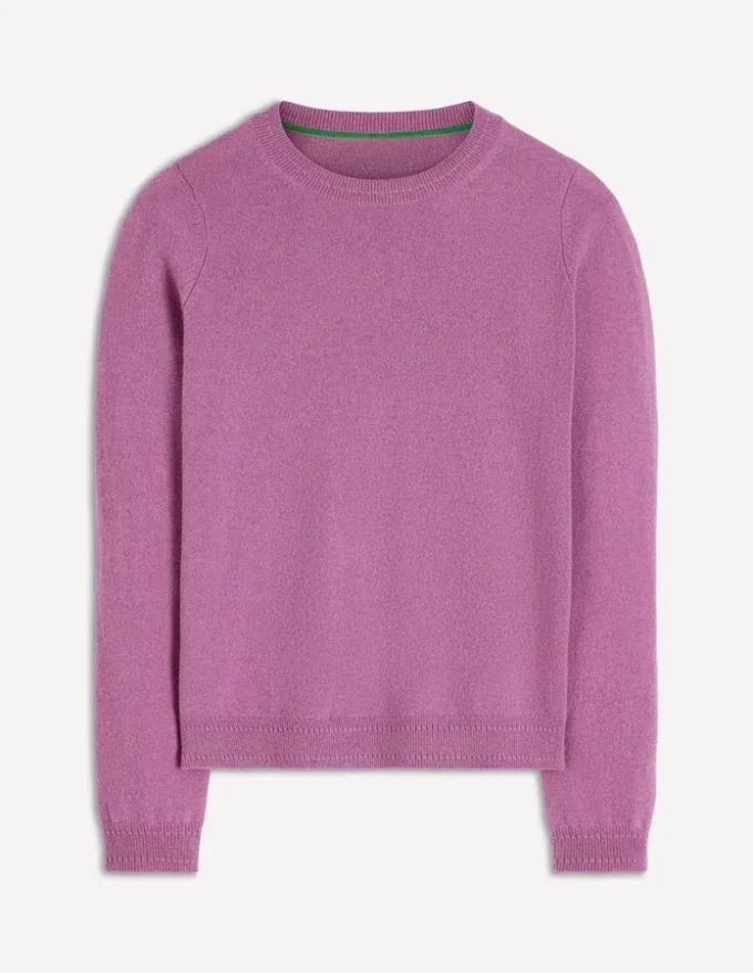 Eva Cashmere Crew Neck Sweater Clover Purple Eva Cashmere Crew Neck Sweater Clover Purple