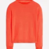 Eva Cashmere Crew Neck Sweater Fiery Orange Melange Eva Cashmere Crew Neck Sweater Fiery Orange Melange