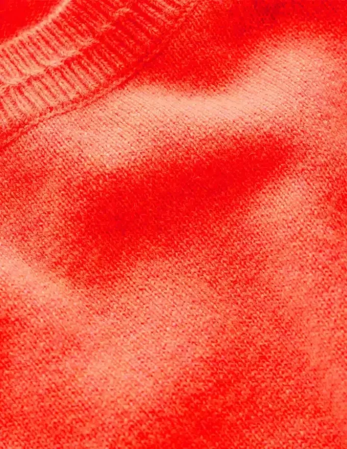Eva Cashmere Crew Neck Sweater Fiery Orange Melange Eva Cashmere Crew Neck Sweater Fiery Orange Melange