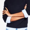 Eva Cashmere Crew Neck Sweater Navy Eva Cashmere Crew Neck Sweater Navy