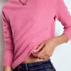 Eva Cashmere Crew Neck Sweater Rose Pink Melange Eva Cashmere Crew Neck Sweater Rose Pink Melange