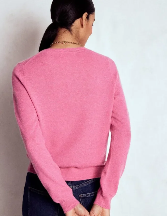 Eva Cashmere Crew Neck Sweater Rose Pink Melange Eva Cashmere Crew Neck Sweater Rose Pink Melange